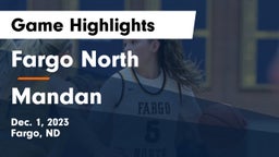 Fargo North  vs Mandan  Game Highlights - Dec. 1, 2023