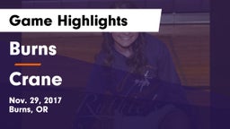 Burns  vs Crane Game Highlights - Nov. 29, 2017