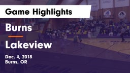 Burns  vs Lakeview  Game Highlights - Dec. 4, 2018