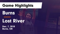 Burns  vs Lost River  Game Highlights - Dec. 7, 2018