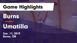 Burns  vs Umatilla  Game Highlights - Jan. 11, 2019