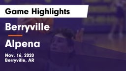 Berryville  vs Alpena  Game Highlights - Nov. 16, 2020