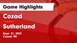 Cozad  vs Sutherland  Game Highlights - Sept. 21, 2023