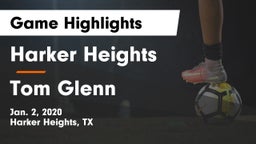 Harker Heights  vs Tom Glenn  Game Highlights - Jan. 2, 2020