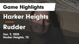 Harker Heights  vs Rudder  Game Highlights - Jan. 9, 2020