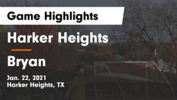 Harker Heights  vs Bryan  Game Highlights - Jan. 22, 2021