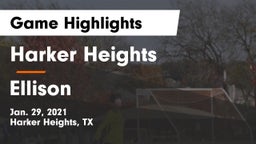 Harker Heights  vs Ellison  Game Highlights - Jan. 29, 2021