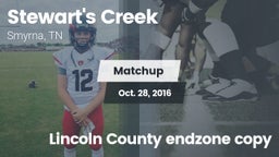 Matchup: Stewarts Creek High vs. Lincoln County endzone copy 2016