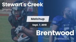 Matchup: Stewarts Creek High vs. Brentwood  2018