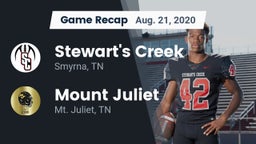 Recap: Stewart's Creek  vs. Mount Juliet  2020