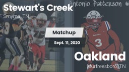 Matchup: Stewarts Creek High vs. Oakland  2020