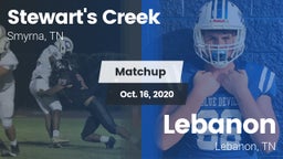 Matchup: Stewarts Creek High vs. Lebanon  2020