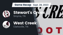 Recap: Stewart's Creek  vs. West Creek  2023