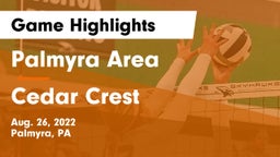 Palmyra Area  vs Cedar Crest  Game Highlights - Aug. 26, 2022
