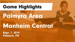 Palmyra Area  vs Manheim Central  Game Highlights - Sept. 7, 2019