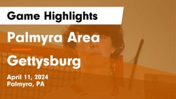 Palmyra Area  vs Gettysburg  Game Highlights - April 11, 2024