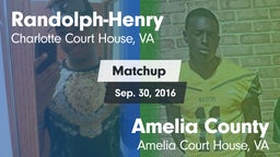 Matchup: Randolph-Henry High vs. Amelia County  2016