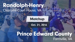 Matchup: Randolph-Henry High vs. Prince Edward County  2016