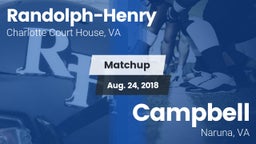Matchup: Randolph-Henry High vs. Campbell  2018