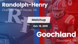 Matchup: Randolph-Henry High vs. Goochland  2018