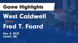 West Caldwell  vs Fred T. Foard  Game Highlights - Jan. 3, 2018