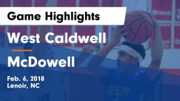 West Caldwell  vs McDowell   Game Highlights - Feb. 6, 2018