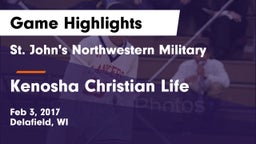 St. John's Northwestern Military  vs Kenosha Christian Life Game Highlights - Feb 3, 2017