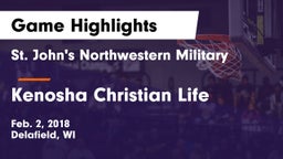 St. John's Northwestern Military  vs Kenosha Christian Life Game Highlights - Feb. 2, 2018
