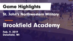 St. John's Northwestern Military  vs Brookfield Academy  Game Highlights - Feb. 9, 2019
