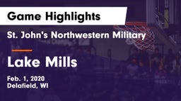 St. John's Northwestern Military  vs Lake Mills  Game Highlights - Feb. 1, 2020