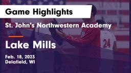 St. John's Northwestern Academy vs Lake Mills  Game Highlights - Feb. 18, 2023