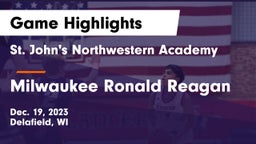 St. John's Northwestern Academy vs Milwaukee Ronald Reagan  Game Highlights - Dec. 19, 2023
