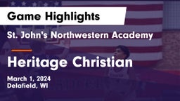 St. John's Northwestern Academy vs Heritage Christian  Game Highlights - March 1, 2024