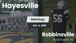 Matchup: Hayesville vs. Robbinsville  2019