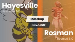 Matchup: Hayesville vs. Rosman  2019