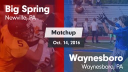 Matchup: Big Spring High vs. Waynesboro  2016