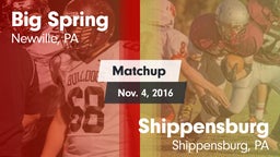 Matchup: Big Spring High vs. Shippensburg  2016