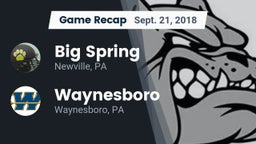 Recap: Big Spring  vs. Waynesboro  2018