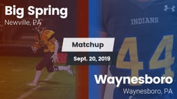 Matchup: Big Spring High vs. Waynesboro  2019