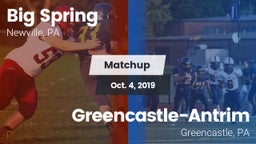 Matchup: Big Spring High vs. Greencastle-Antrim  2019