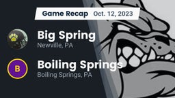 Recap: Big Spring  vs. Boiling Springs  2023