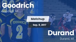 Matchup: Goodrich  vs. Durand  2017