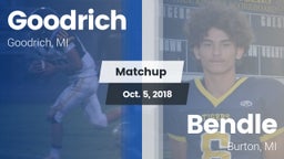 Matchup: Goodrich  vs. Bendle  2018