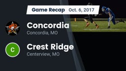Recap: Concordia  vs. Crest Ridge  2017