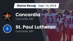 Recap: Concordia  vs. St. Paul Lutheran  2018