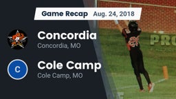 Recap: Concordia  vs. Cole Camp  2018