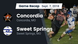 Recap: Concordia  vs. Sweet Springs  2018
