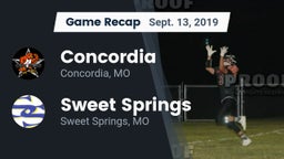 Recap: Concordia  vs. Sweet Springs  2019