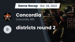 Recap: Concordia  vs. districts round 2 2022