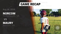 Recap: Norcom  vs. Maury  2016